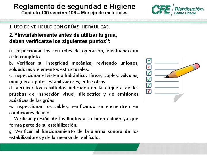 Reglamento de seguridad e Higiene Capitulo 100 SECCIN