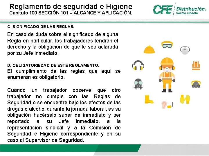 Reglamento de seguridad e Higiene Capitulo 100 SECCIN