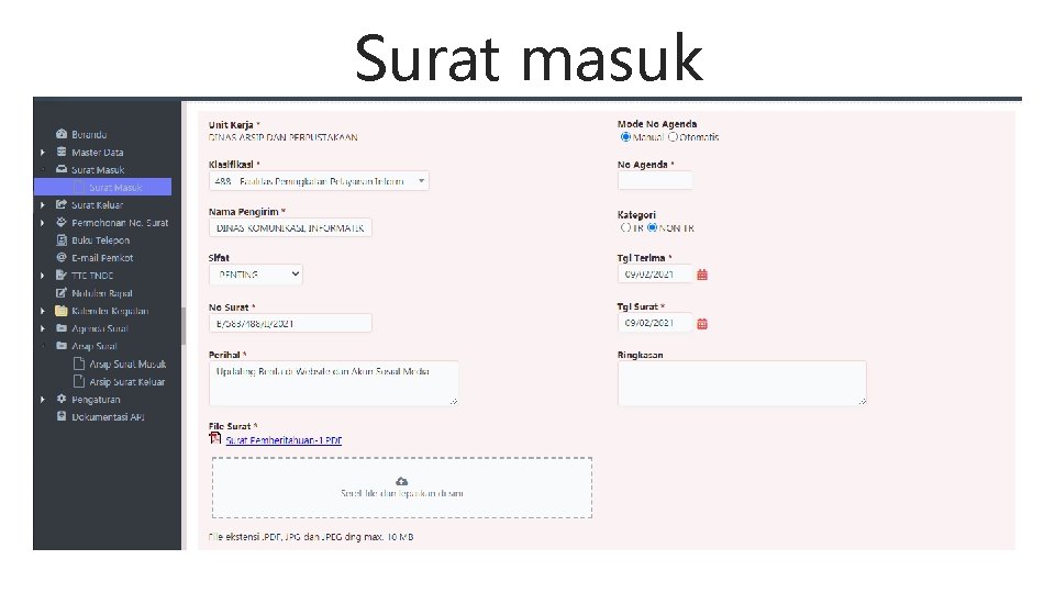 Surat masuk 