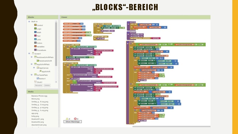 „BLOCKS“-BEREICH 