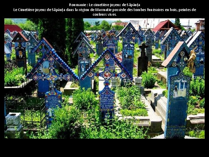 Roumanie : Le cimetière joyeux de Săpânța Le Cimetière joyeux de Săpânța dans la