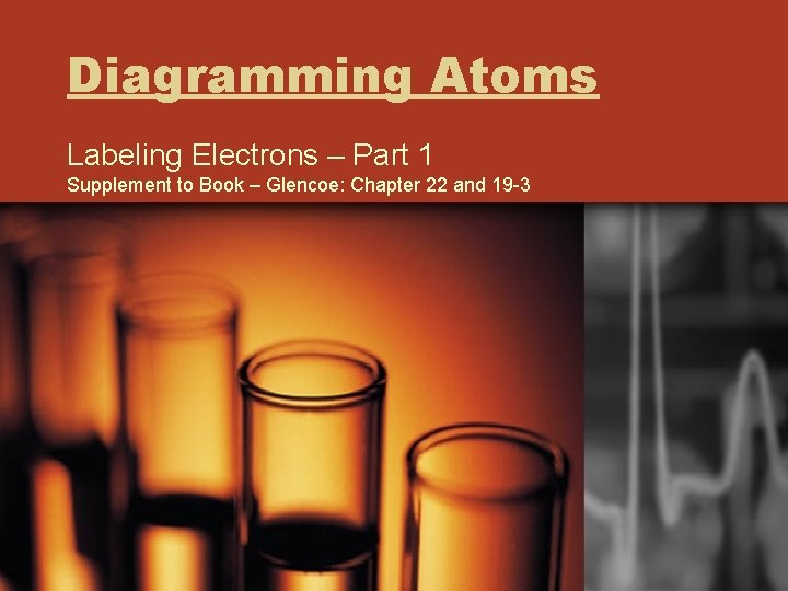 Diagramming Atoms Labeling Electrons – Part 1 Supplement to Book – Glencoe: Chapter 22