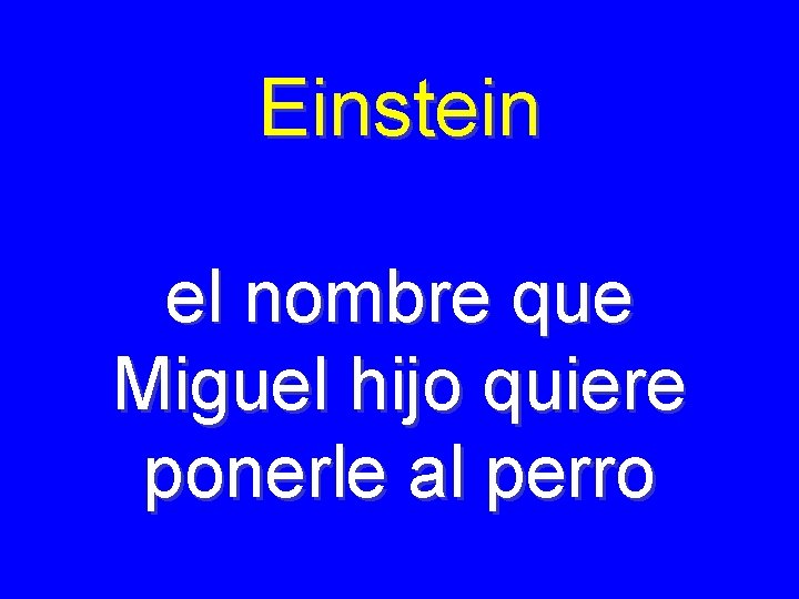 Einstein el nombre que Miguel hijo quiere ponerle al perro 