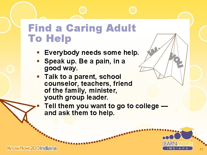Find a Caring Adult To Help § Everybody needs some help. § Speak up. Find a Caring Adult To Help § Everybody needs some help. § Speak up.