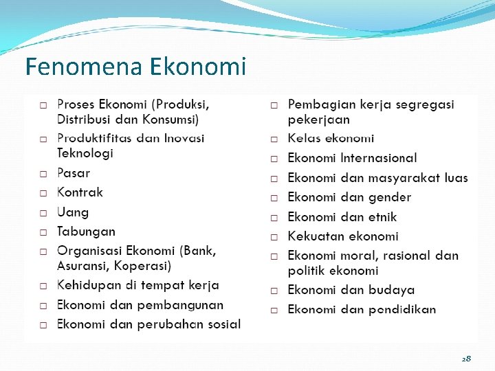 Fenomena Ekonomi 28 