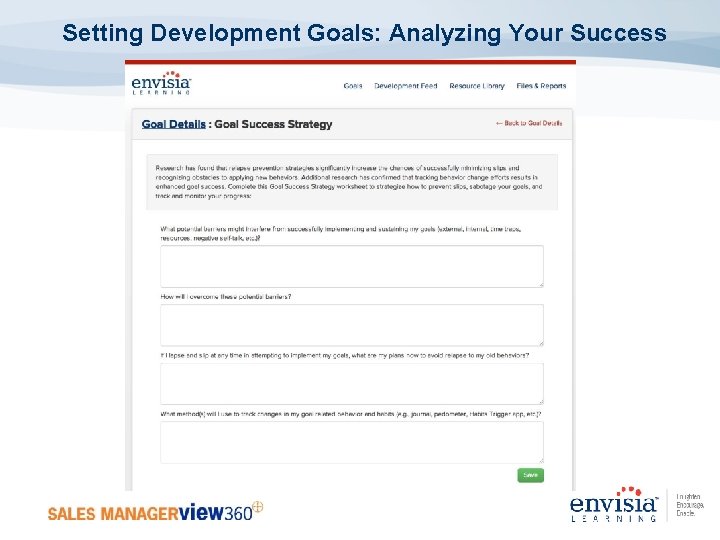 Setting Development Goals: Analyzing Your Success 