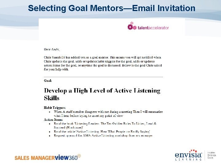 Selecting Goal Mentors—Email Invitation 