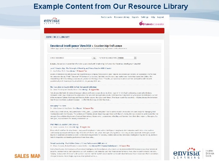 Example Content from Our Resource Library 