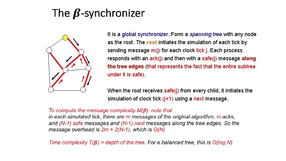 It is a global synchronizer. Form a spanning tree with any node as the