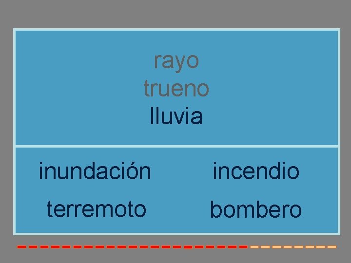 rayo trueno lluvia inundación incendio terremoto bombero 