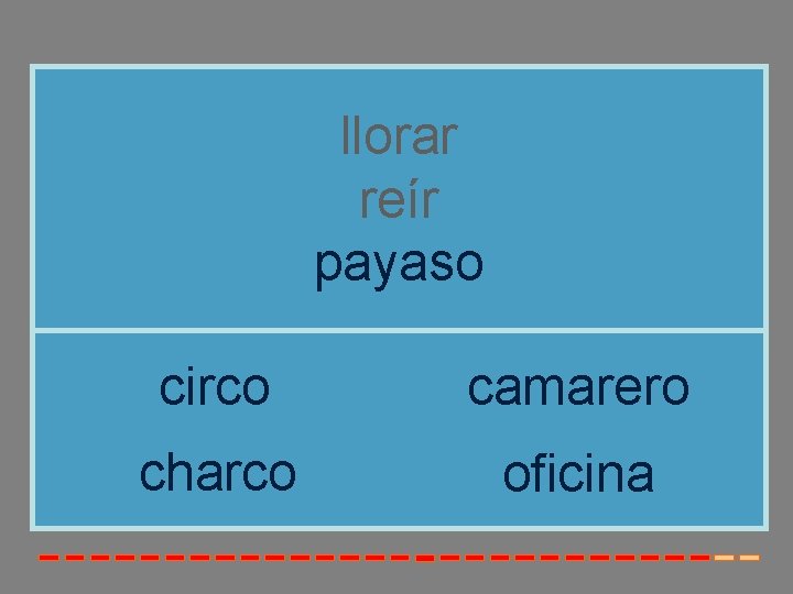 llorar reír payaso circo camarero charco oficina 