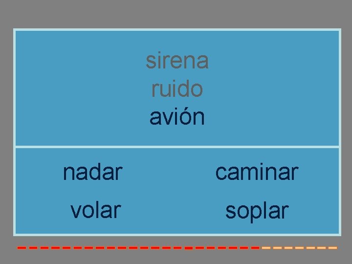 sirena ruido avión nadar caminar volar soplar 