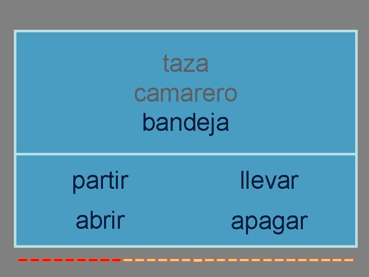 taza camarero bandeja partir llevar abrir apagar 