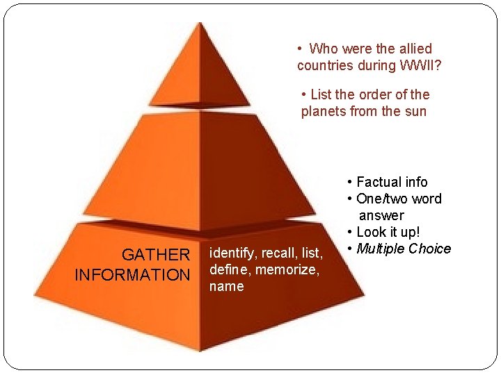 • Who were the allied countries during WWII? • List the order of • Who were the allied countries during WWII? • List the order of
