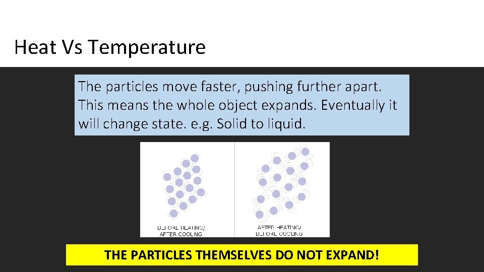 What happens to particles in an object if you heat it? Heat Vs Temperature