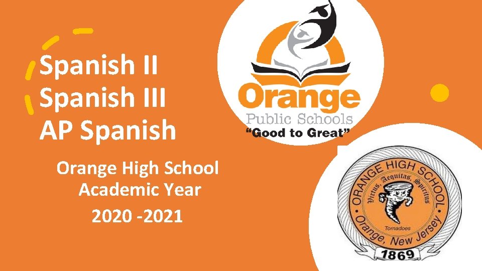 Spanish III AP Spanish Orange High School Academic Year 2020 -2021 