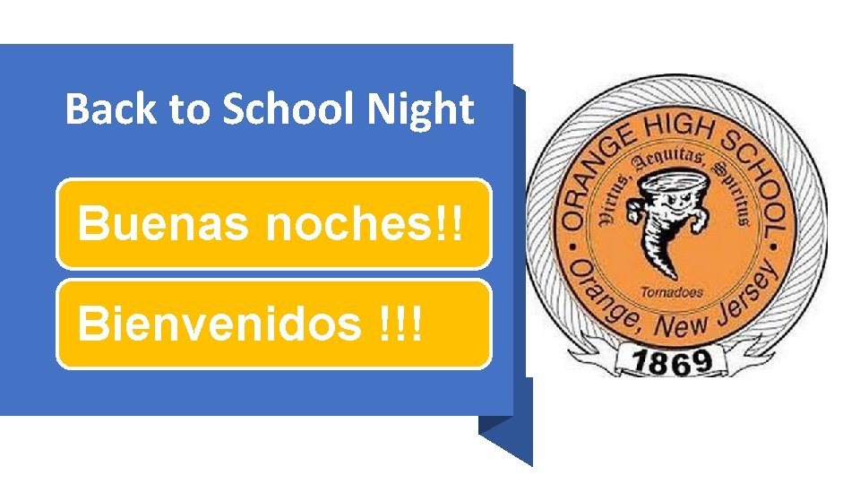 Back to School Night Buenas noches!! Bienvenidos !!! 