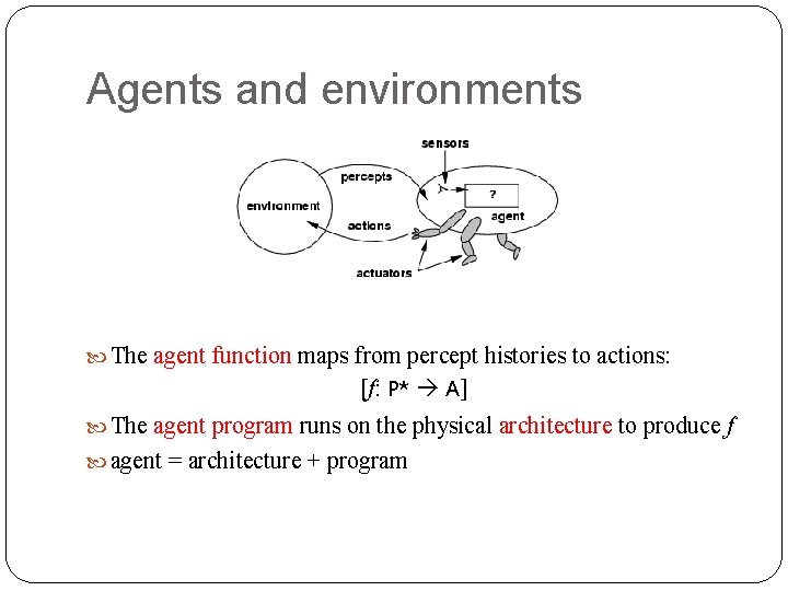 Intelligent Agents Chapter 2 Outline Agents and environments