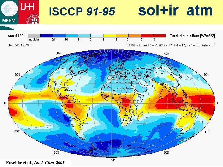 ISCCP 91 -95 MPI-M ¡ text Raschke et al. , Int. J. Clim. 2005