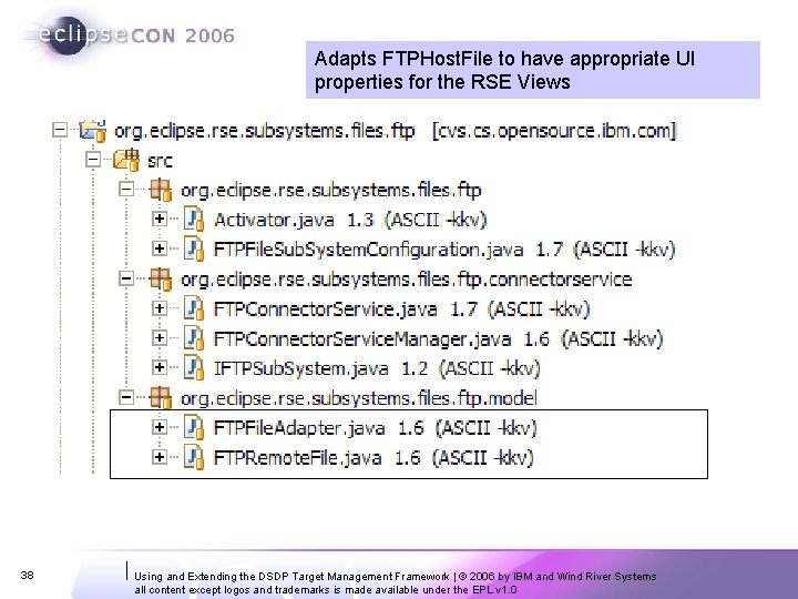 Adapts FTPHost. File to have appropriate UI properties for the RSE Views 38 Using Adapts FTPHost. File to have appropriate UI properties for the RSE Views 38 Using