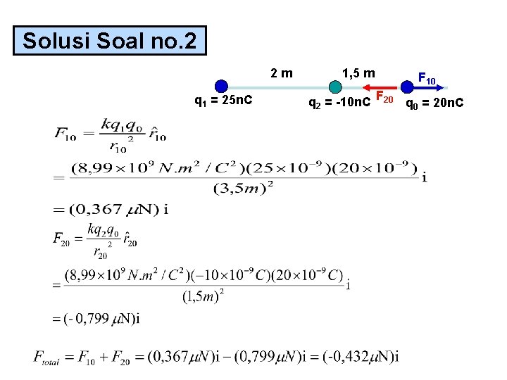 Solusi Soal no. 2 2 m q 1 = 25 n. C 1, 5