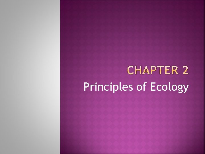 Principles of Ecology 