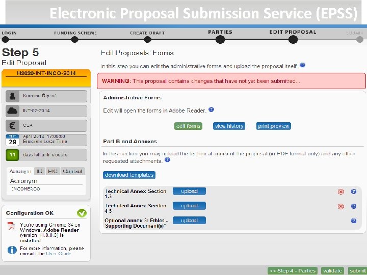 Electronic Proposal Submission Service (EPSS) 