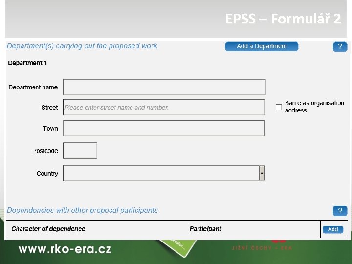 EPSS – Formulář 2 