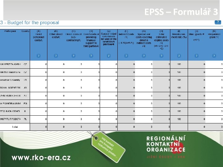 EPSS – Formulář 3 