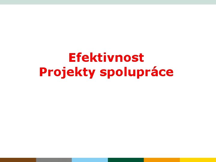 Efektivnost Projekty spolupráce 