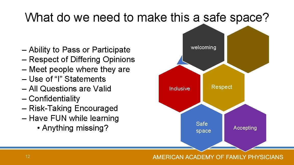 What do we need to make this a safe space? – Ability to Pass