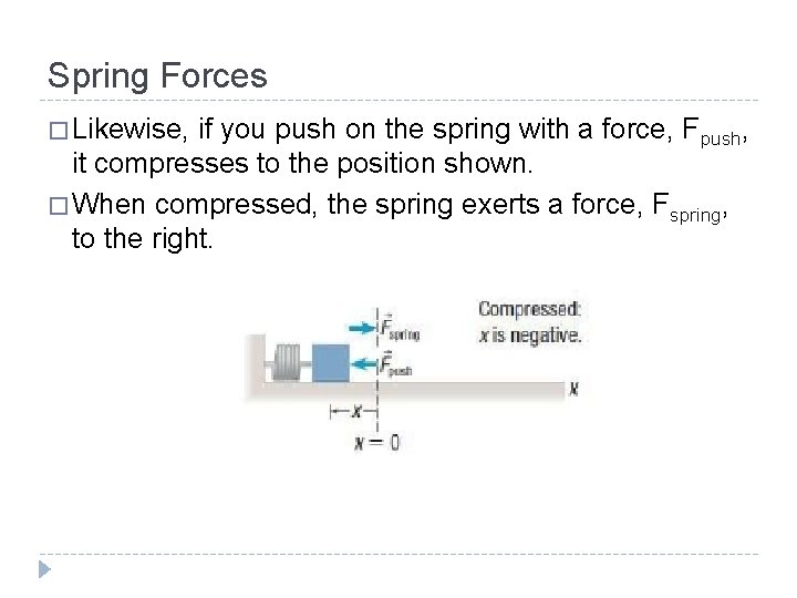 Spring Force Visual Elastic Potential Energy Pg 192 196 Spring Forces
