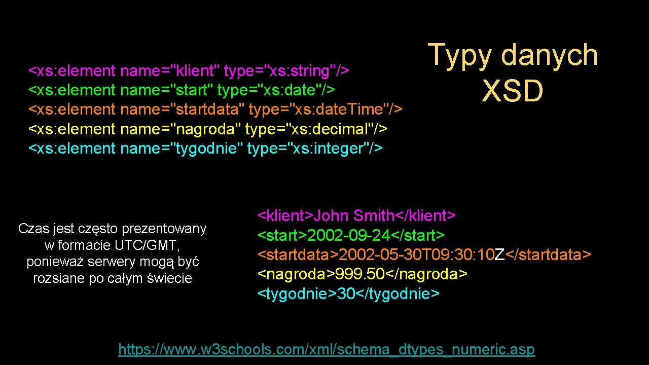 <xs: element name="klient" type="xs: string"/> <xs: element name="start" type="xs: date"/> <xs: element name="startdata" type="xs: