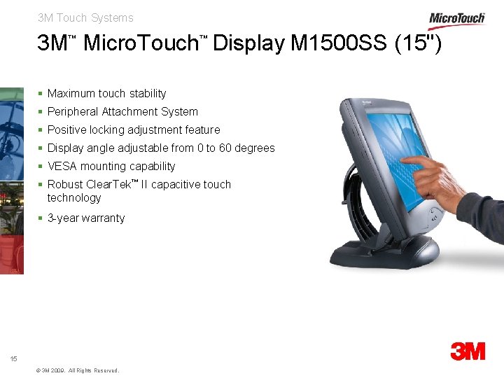 3 M Touch Systems 3 M Micro. Touch Display M 1500 SS (15") ™