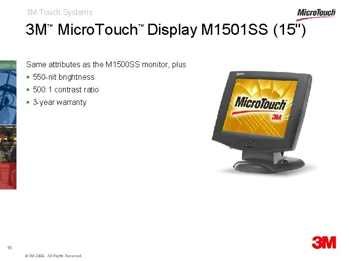 3 M Touch Systems 3 M Micro. Touch Display M 1501 SS (15") ™