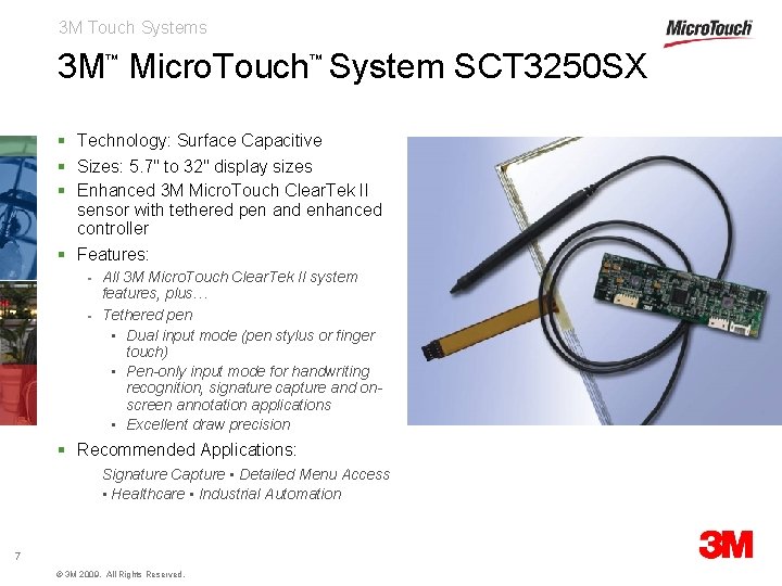 3 M Touch Systems 3 M Micro. Touch System SCT 3250 SX ™ ™