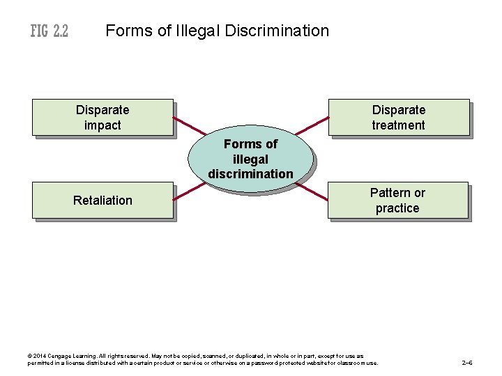 Forms of Illegal Discrimination Disparate impact Disparate treatment Forms of illegal discrimination Retaliation Pattern
