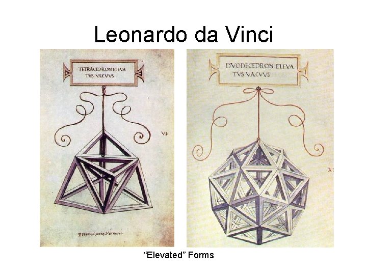 Leonardo da Vinci “Elevated” Forms 