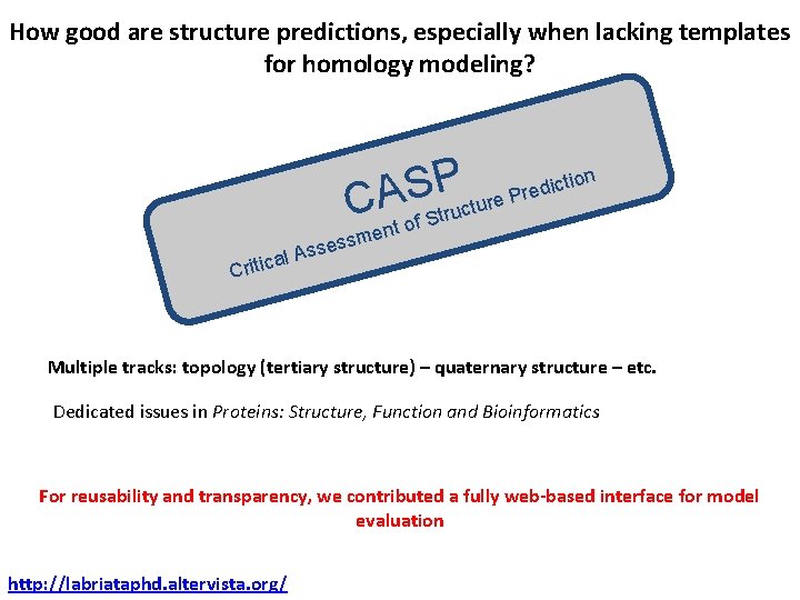 How good are structure predictions, especially when lacking templates for homology modeling? tion c How good are structure predictions, especially when lacking templates for homology modeling? tion c