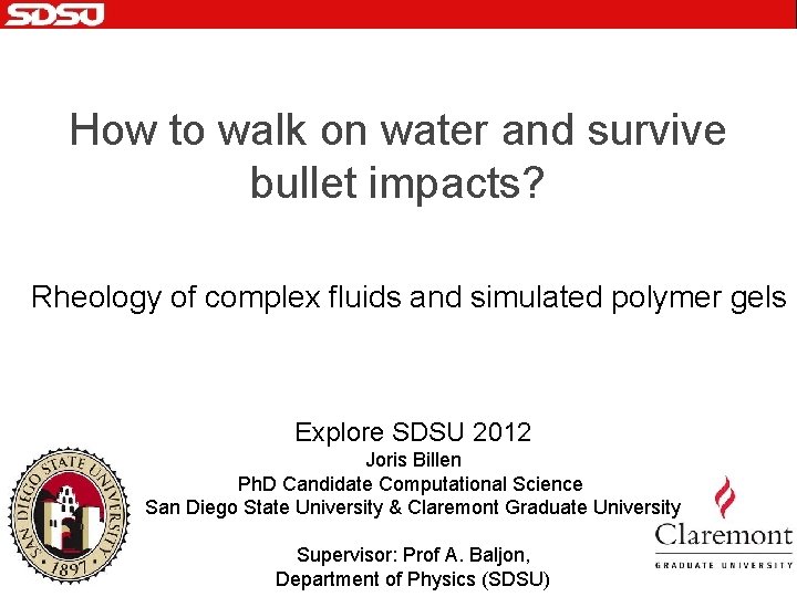 How to walk on water and survive bullet impacts? Rheology of complex fluids and