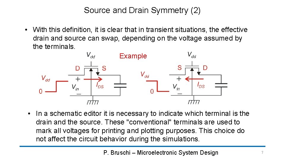 Source and Drain Symmetry (2) • With this definition, it is clear that in