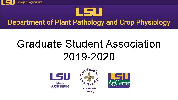Graduate Student Association 2019 -2020 