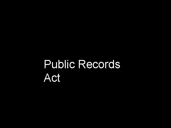 Public Records Act 