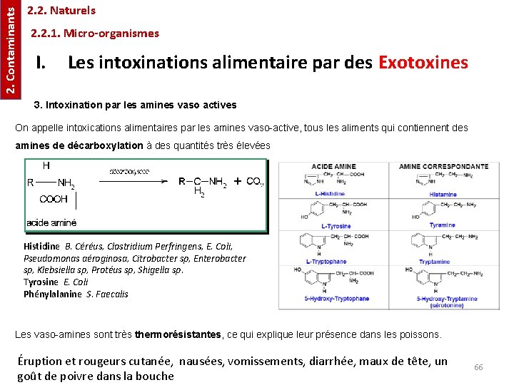 2. Contaminants 2. 2. Naturels 2. 2. 1. Micro-organismes I. Les intoxinations alimentaire par