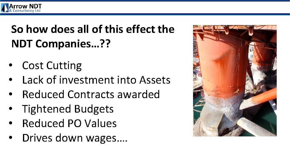 So how does all of this effect the NDT Companies…? ? • • •