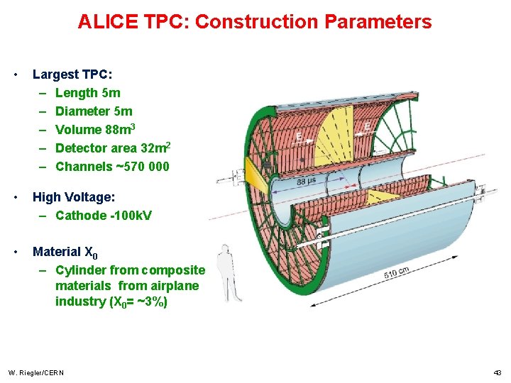 ALICE TPC: Construction Parameters • Largest TPC: – Length 5 m – Diameter 5