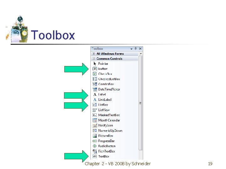 Toolbox Chapter 2 - VB 2008 by Schneider 19 