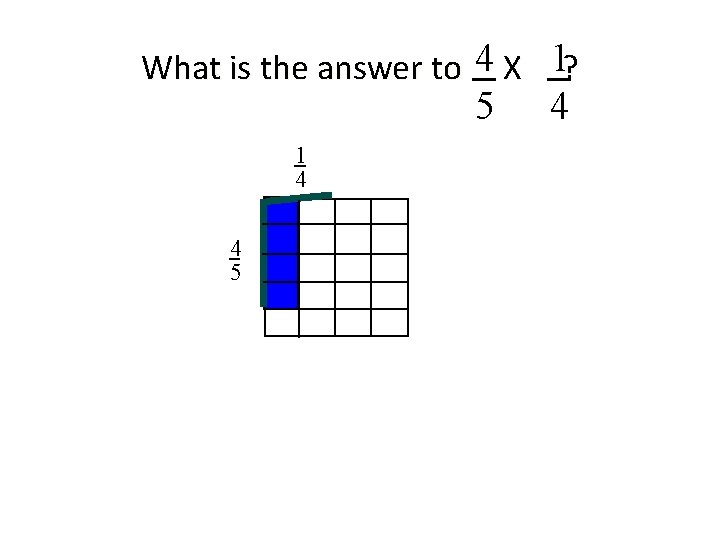 What is the answer to 4 X 1? 5 1 4 4 5 4