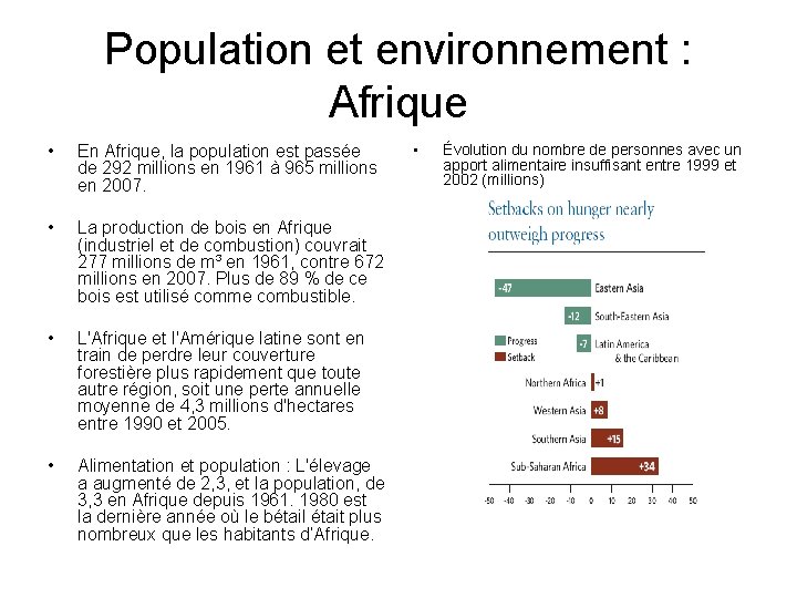 Population et environnement : Afrique • En Afrique, la population est passée de 292