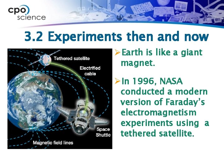 3. 2 Experiments then and now ØEarth is like a giant magnet. ØIn 1996,